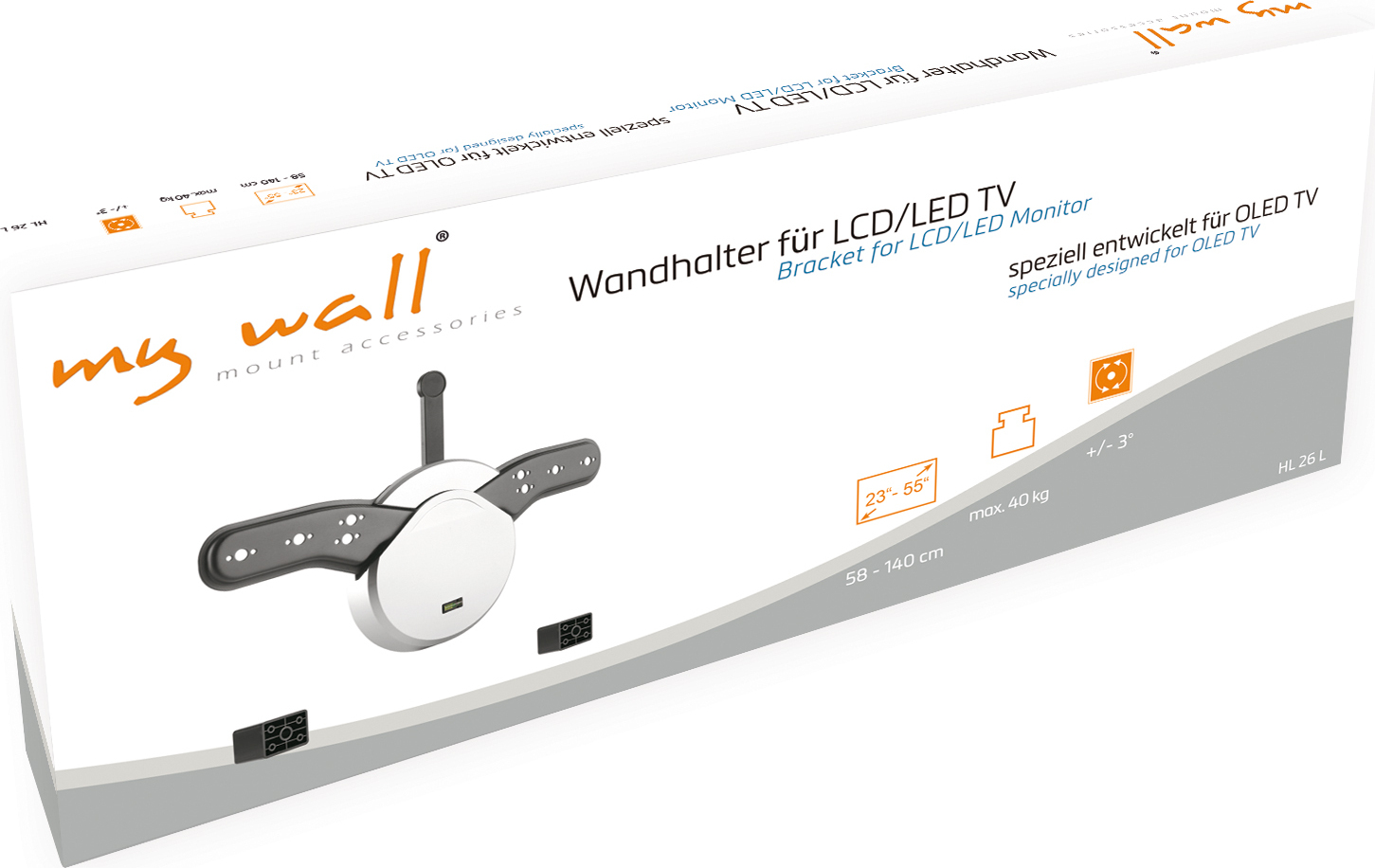 myWALL My Wall HL26L für Bildschirme 23“ - 55“ (58 - 140 cm), Belastung bis 40 kg HL 26 L
