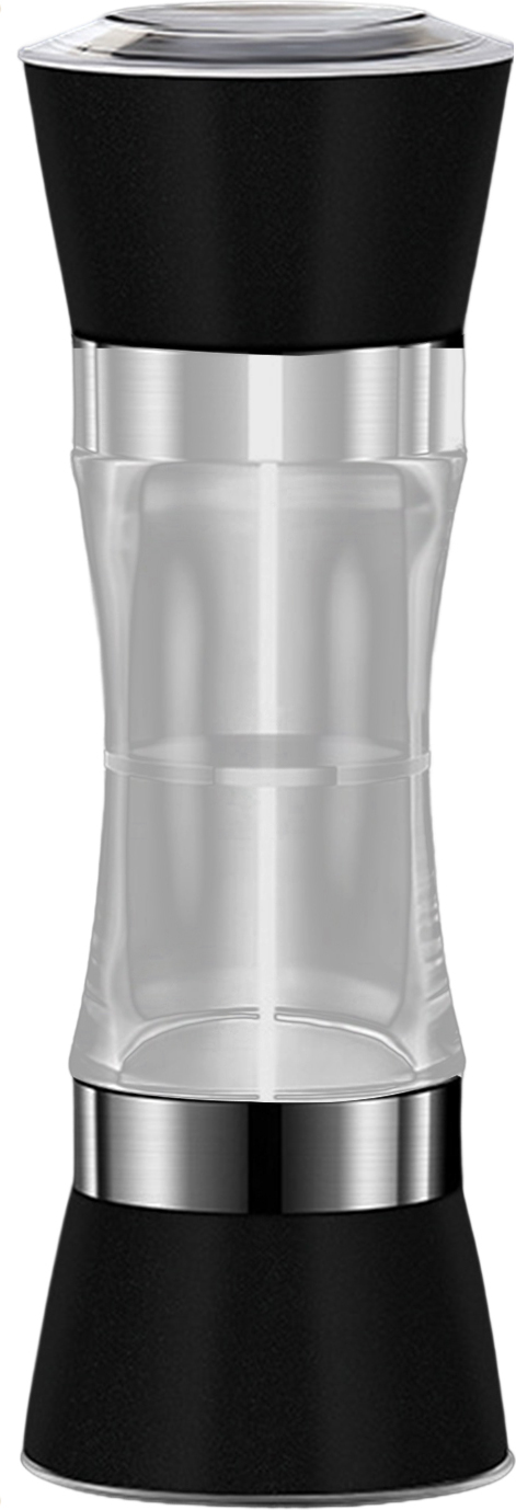 Bremen Salzmühle aus Edelstahl, einstellbare Grobheit, leicht zu reinigen, Doppelkopf, 2-in-1-Mühle zum Würzen 3761148