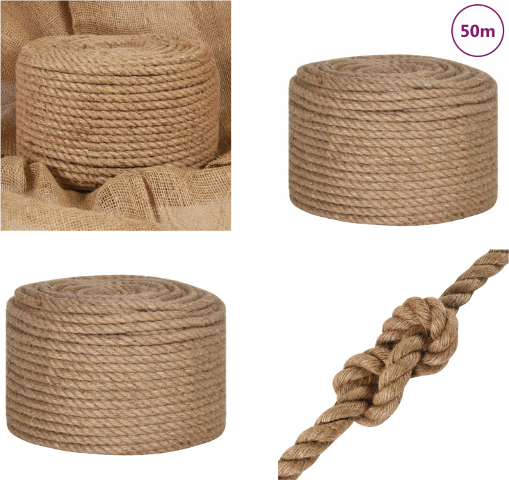 Aoneky Corda Juta Naturale 14/16/20/25/30/40 /50mm, 8/15/30M, Forda di