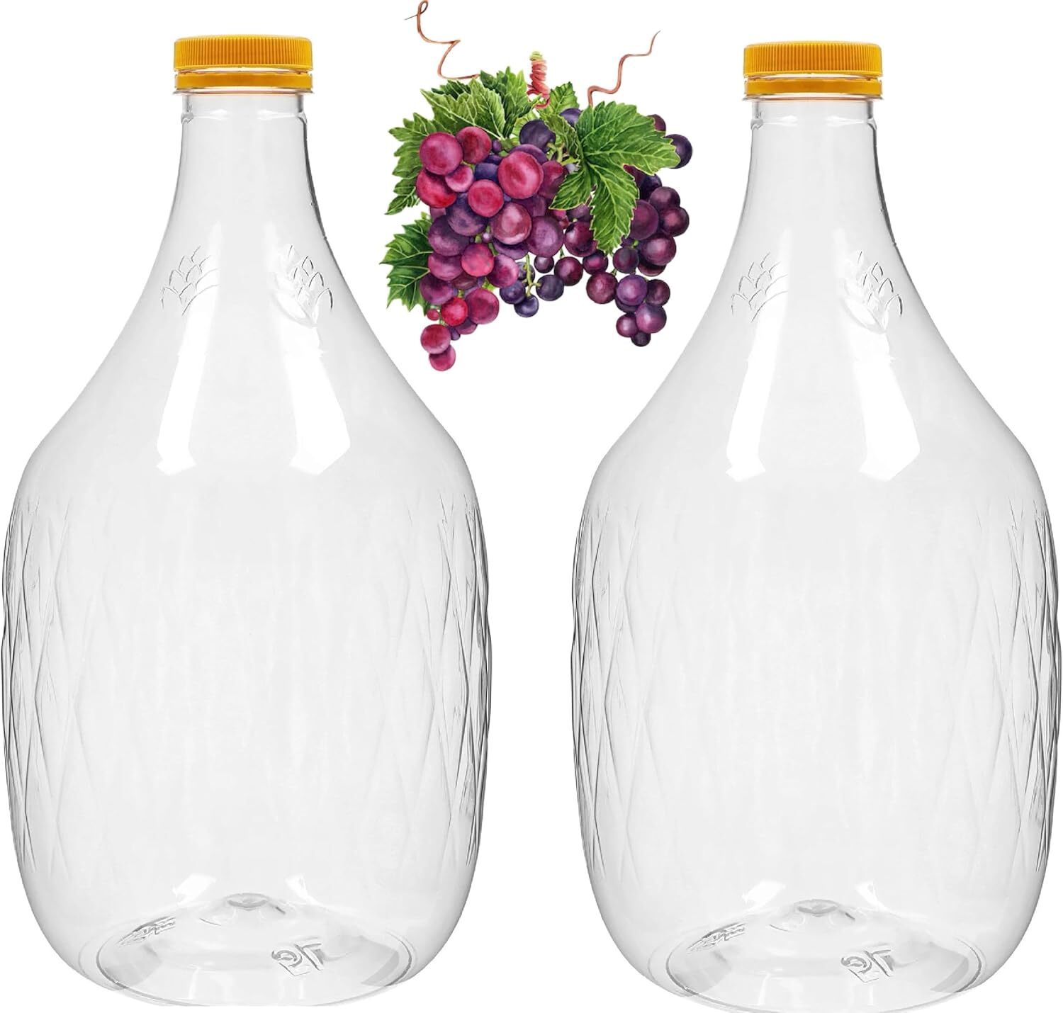 lilawelt24 2 x 5L Weinflasche Weinballon aus Kunstoff GÄRBALLON Ballonflasche Gallone
