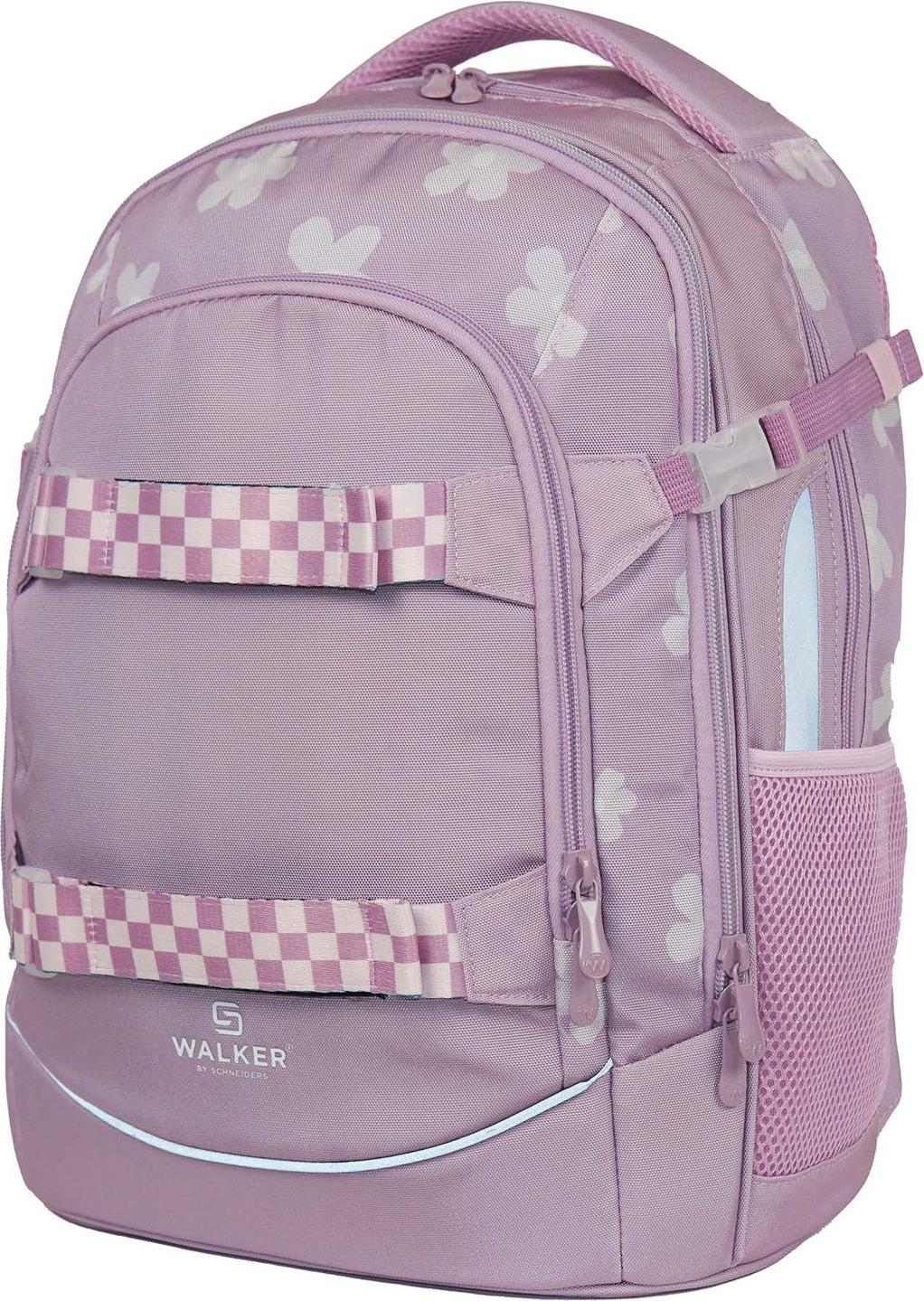 walker® 42041-345 Schulrucksack Fame - Uni 90ies Flower powder