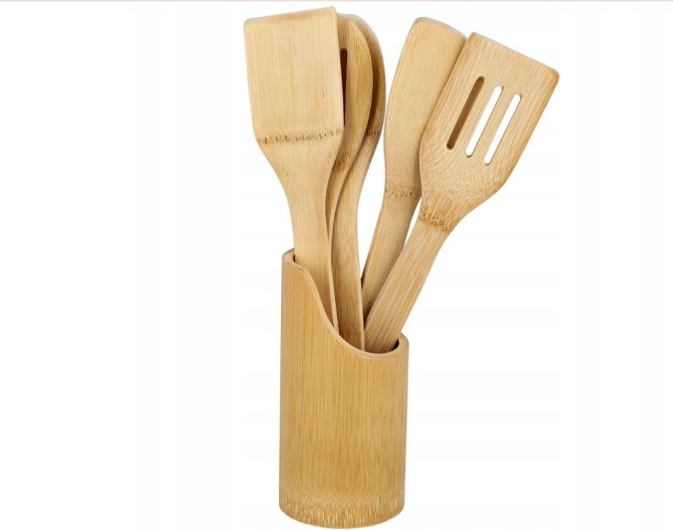 Loyalty SP ZOO 5-teiliges Küchenutensilien-Set – Küchenutensilien aus Holz – Küchenutensilien + Halter PR-1573