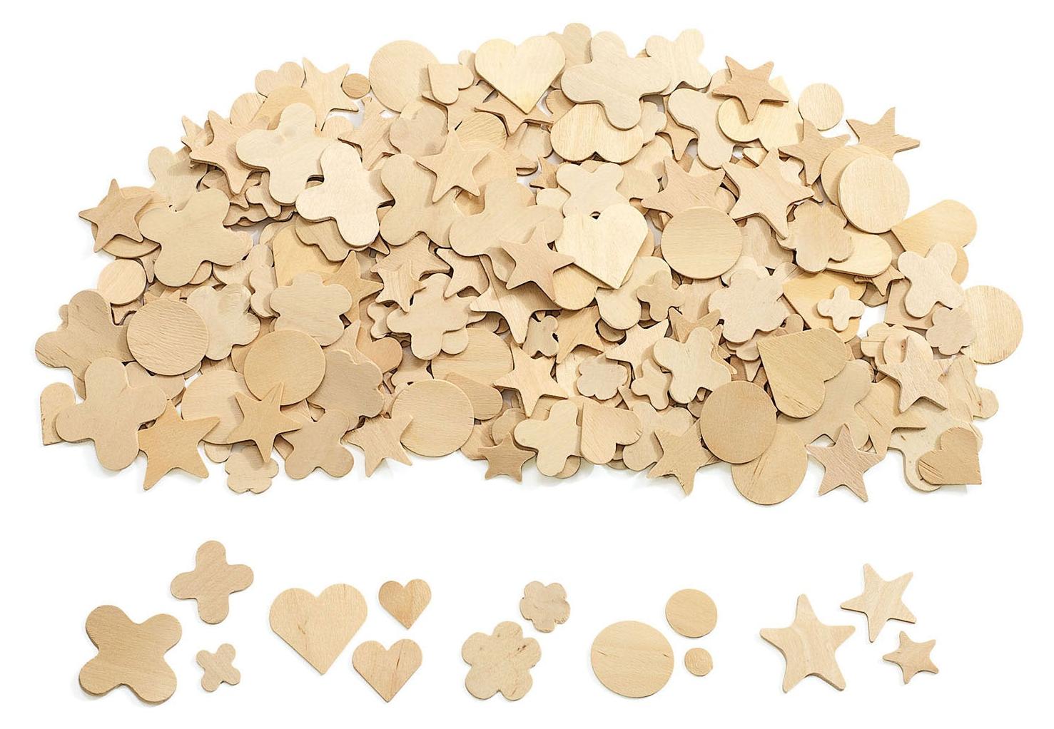 Colorations – Natürliche Holzformen in 5 Designs, 350 Stück WSHAPE