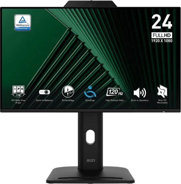 MSI Pro MP242PMGDE, 60,5 cm (23.8"), 1920 x 1080 px, Full HD, LCD, 4 ms, Čierna