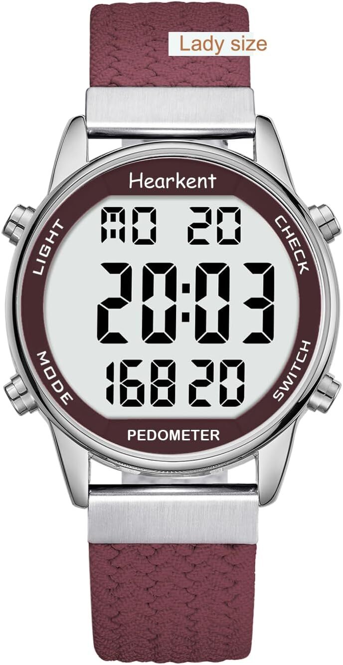 Krokomer hodinky fitness tracker pre chôdzu, vodotesné športové hodinky, počítadlo kalórií, náramkové hodinky s veľkým digitálnym displejom, seniori, ženy, starší ľudia