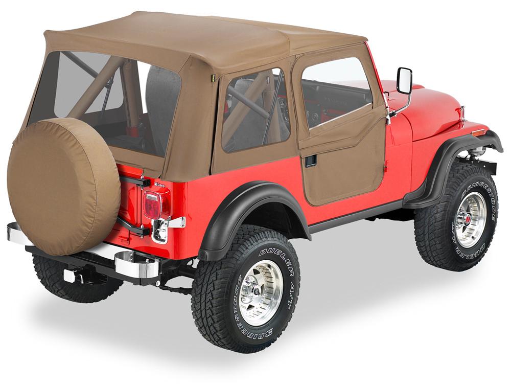 Bestop Supertop Softtop mit teilbaren Softtoptüren Tan Jeep CJ5 76-83 51597-04