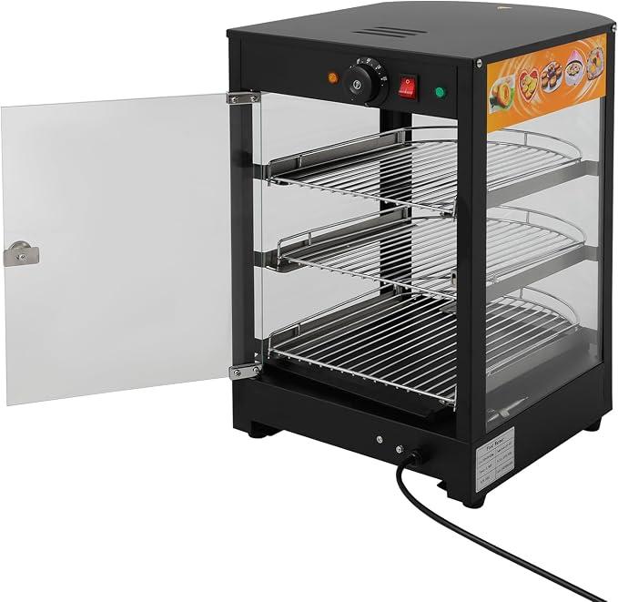 Unbranded 3 Etagen-Lebensmittel-Wärmer, Lebensmittel-Wärmer Vitrine Elektrische Lebensmittel-Warmhalteschrank, für Cafés, Bäckereien, Lebensmittelgeschäfte 35 * 42 * 52cm