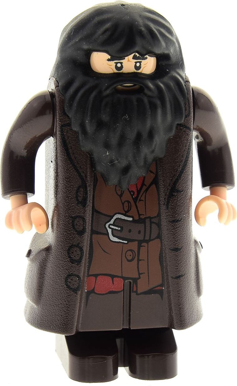 1x Lego Minifigur Harry Potter Rubeus Hagrid dunkel braun 10217 4738 4865 hp111