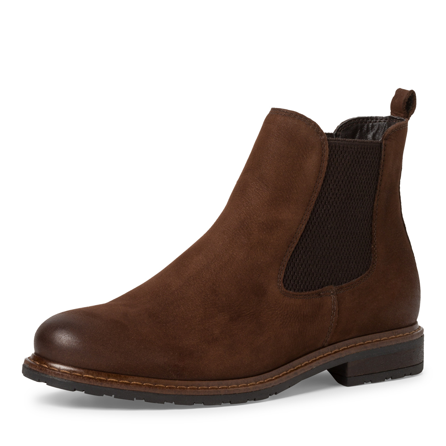 Tamaris Damen Chelsea Boots Stiefeletten Braun Rauleder