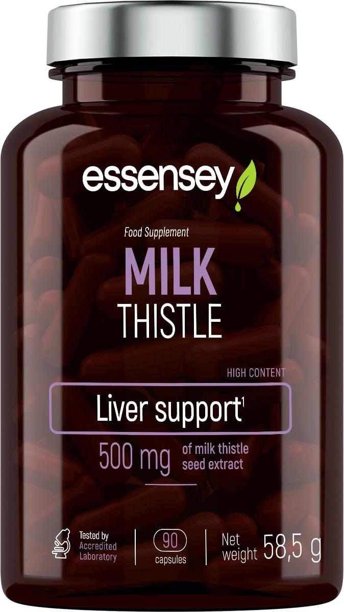 Trec Nutrition ESSENSEY - Mariendistel 500mg I Silymarin I 90 Kapseln I Hochdosiert I Vegetarier & ohne Zustze I 90 Tagesdosen I Leicht zu schlucken I Labor