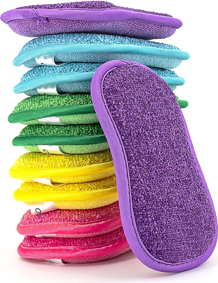 ABOOFAN 10 Stück Silikon Spülschwämme - Wiederverwendbare Küchenreiniger