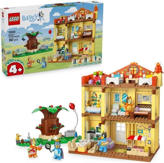 LEGO Bluey Rodinný dom, stavebnice pre dievčatá a chlapcov od 4 rokov, postavičky Bluey, Bingo, Chilli a Bandit