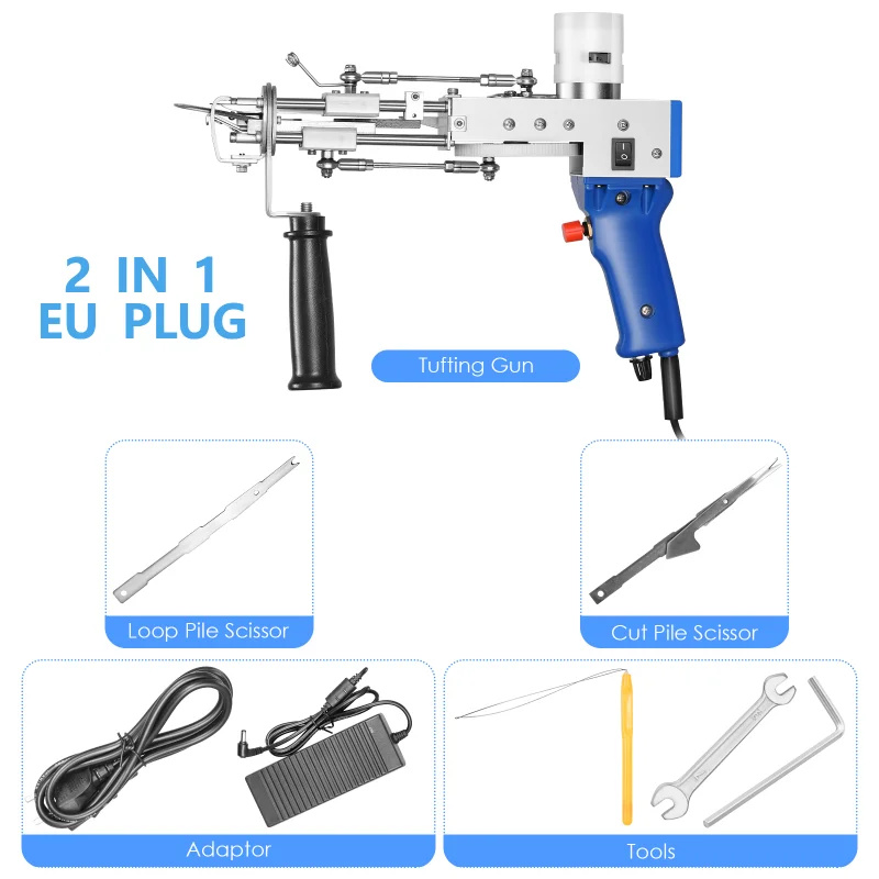 OEM Tufting Gun, Loop Pile- und Cut Pile-Optionen, EU-Stecker 220V, EU STECKER 220V-a 357
