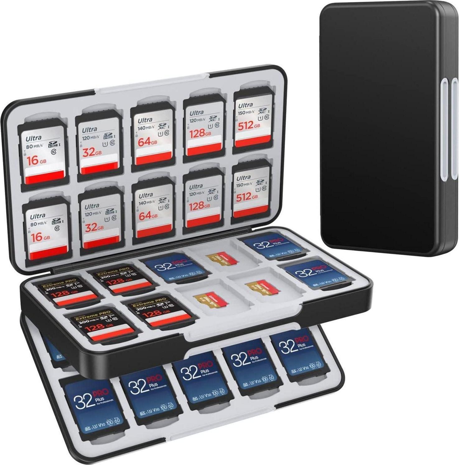Sonstige HEIYING Speicherkarten Etui für SD & Micro SD Karten, 40 SD-Kartensteckplätze, 40 Micro-SD-Kartensteckplätze