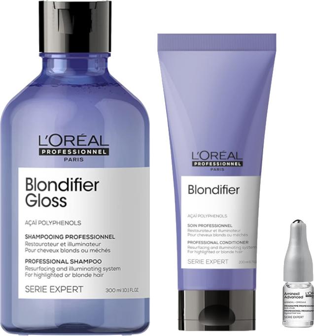 L'oréal Professionnel | Pflege-Set Blondifier - Shampoo 300ml + Conditioner 200ml - Glanz - Farbschutz - Haarausfallprävention