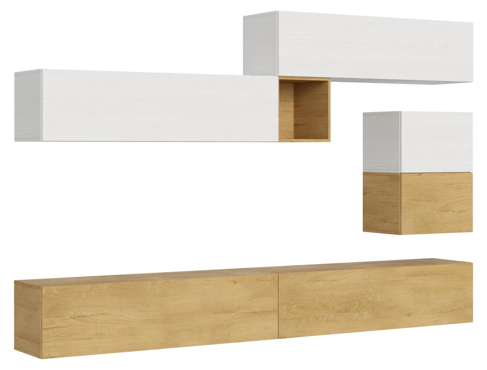 Itamoby Zusammensetzung der Wohnzimmerwand H10 L.308 T.39,2