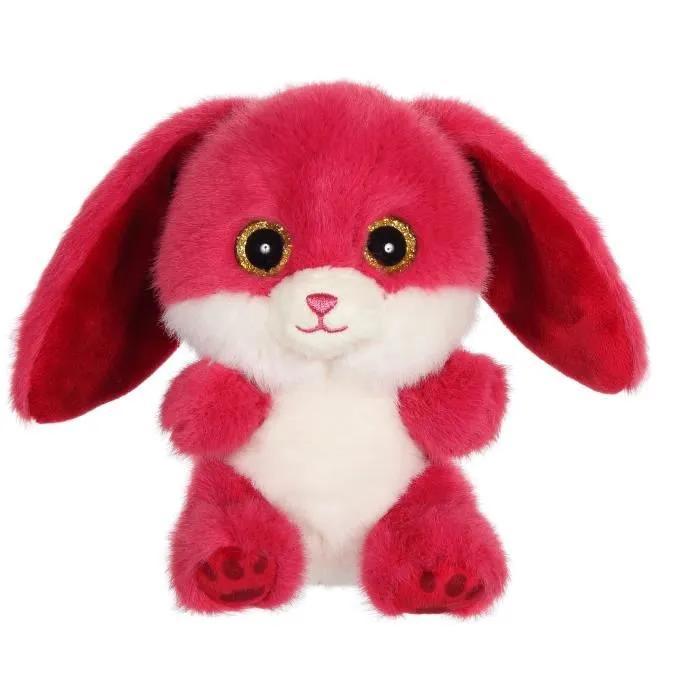 Plüschtier – GIPSY TOYS – „CUTYDOOS“-Hase, 13 cm – Himbeerfarbe – Rubin
