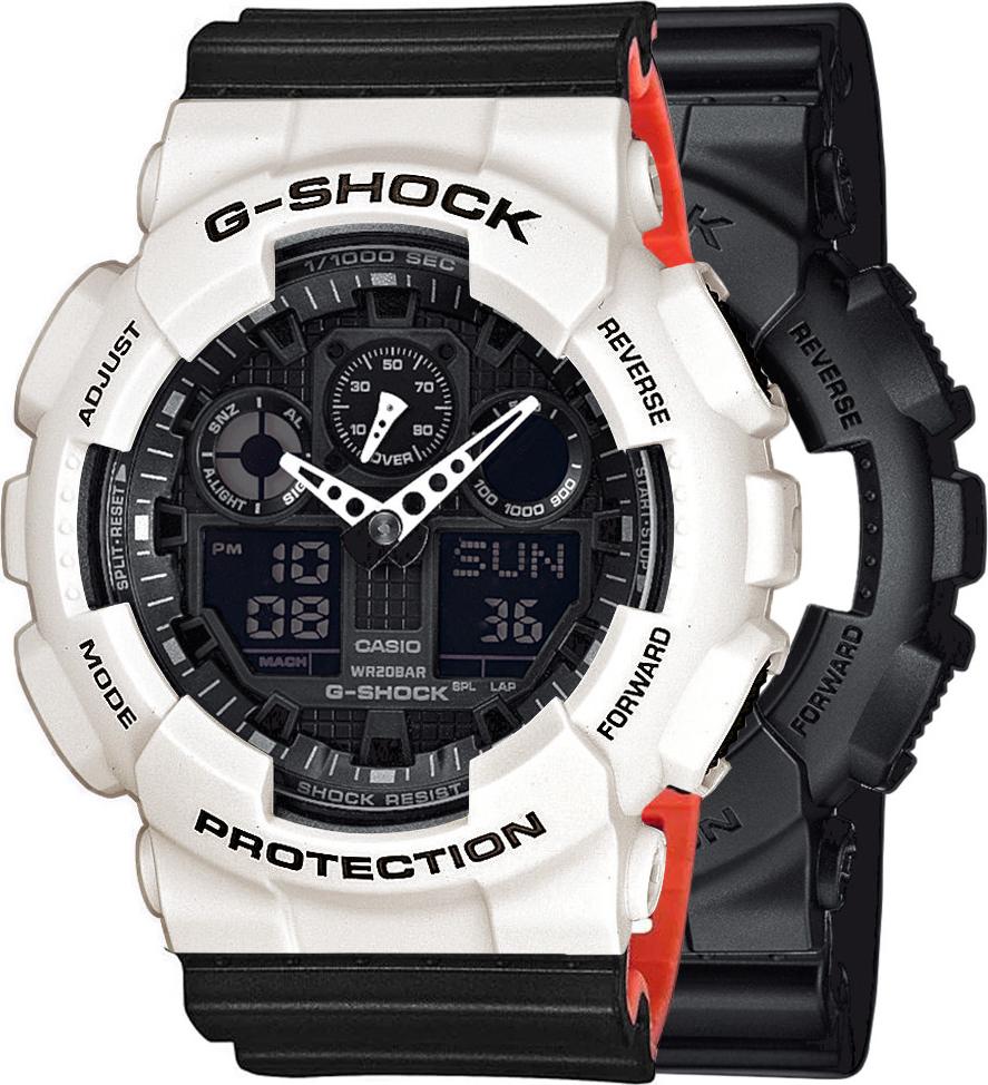 Zegarek Casio G-Shock SET GA-100-1A1ER + BEZEL 10395292 + PASEK 10577142 20BAR