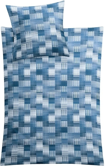 Kleine Wolke Bettwäsche Satin, Dany Indigo, 1-155x220 /1- 80x 80 6336755954