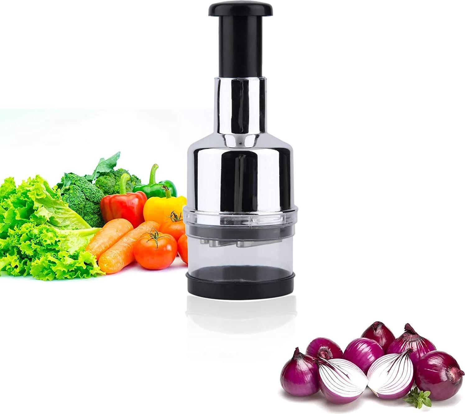 Götäzer Zwiebelschneider,Gemüseschneider Mini Zwiebel Zerkleinerer,Multizerkleinerer Manuell,Klein Zwiebelhacker zum Vermengen Zerkleinern Pürieren Knoblauchpresse KAU-GR-LR-PH-20250912-51