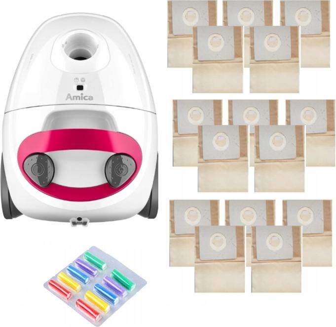 Amica 900W Staubsauger Mit Beutelanzeige + 15 Epa10 Beutel