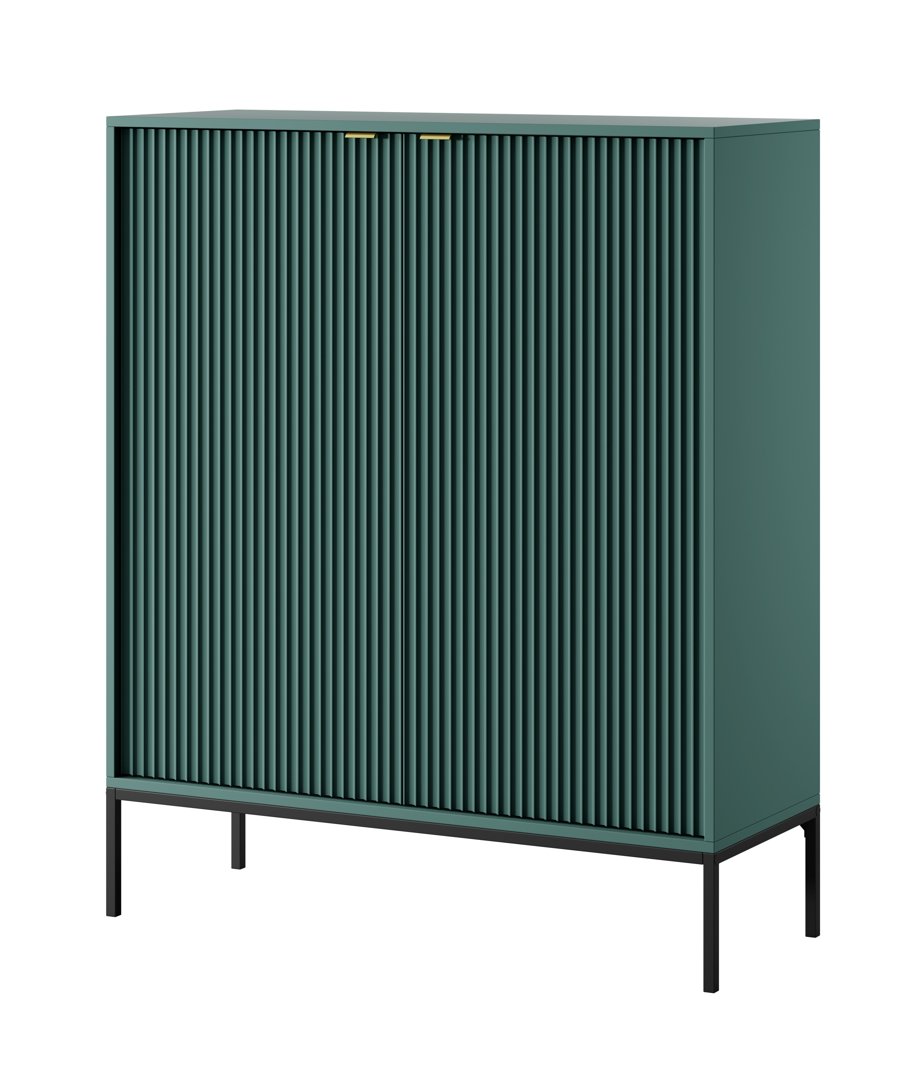 AX LIVING Modern Kommode Eternas K104 mit Lamellenfront 104 cm Grün N2085