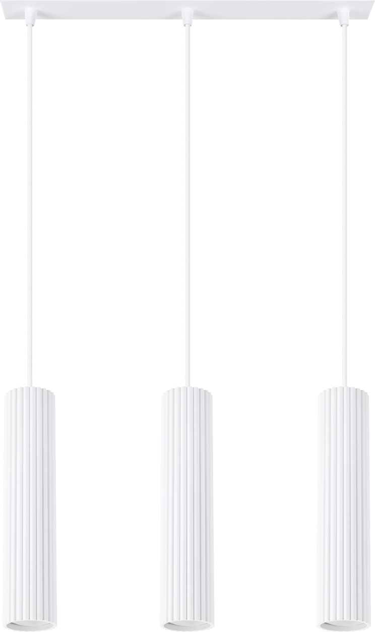 Pendelleuchte KARBON 3L weiß 3xGU10 10W Aluminium 98x6.5x45cm Sollux Lighting
