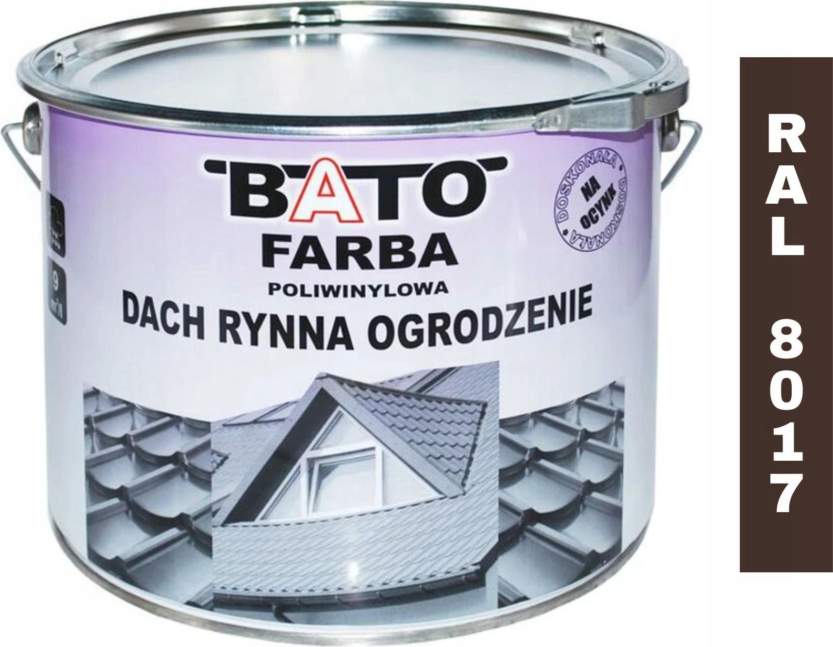 TK BATO Sp. z o.o. Polywin-Farbe Dach Rinnen Umzäunung Braun Ral 8017 A 10L