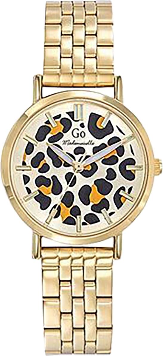 Dámske náramkové hodinky Girl Only Mademoiselle Leo Print Gold Stainless Steel Bracelet Quartz Watch UGO695635