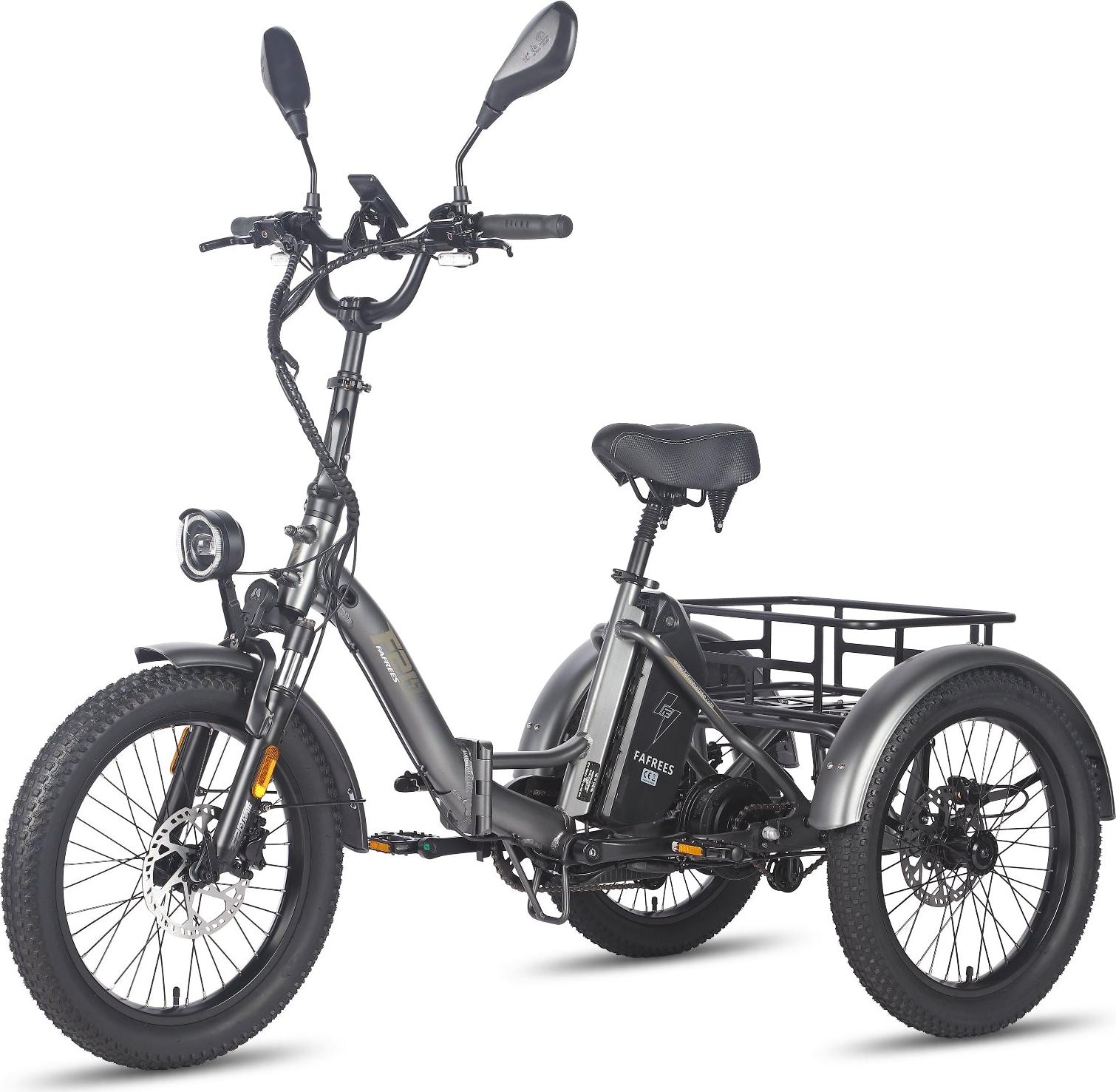 FAFREES F20 Mate E-Lastenrad - Akku 48V21AH 20-Zoll-Rädern Hydraulische Bremsen - Grau