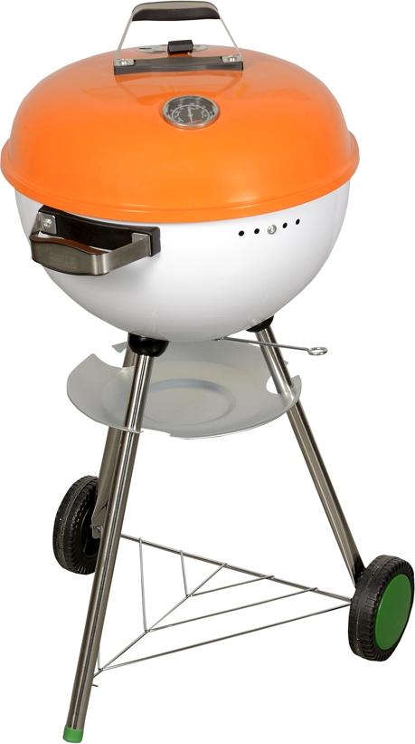 floraland 4U-Onlinehandel 4U de Online Trading Barbecue Barbecue Ø46 X 94 cm Round Barbecue (Holzkohlegrill Barbecue Grill Grillwagen mit Thermometer auf Rädern Gartengrill Barbecue Barbecue Barbecue Barbecue