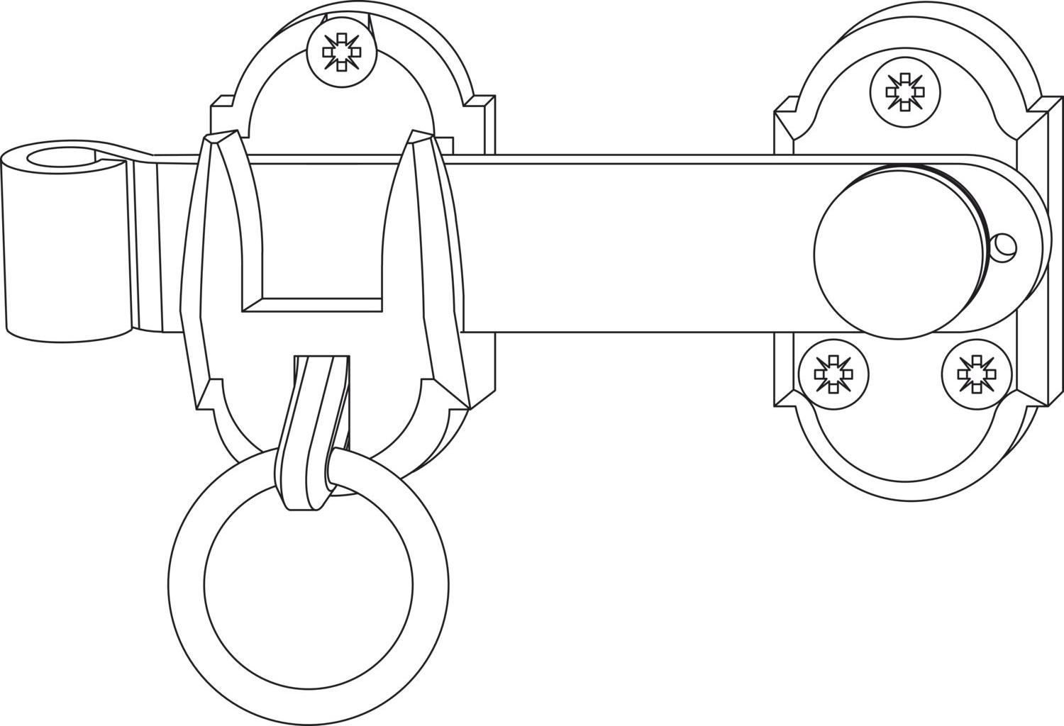 MACO RUSTICO Ladenmittelverschluss 2-flg. m. Hebel kurz L=125mm, schwarz (14216)