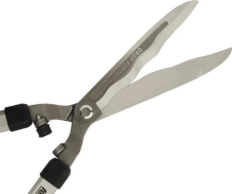 Heckenschere Wellenschliff for_q mit Aluminiumgriffen