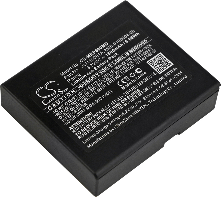 TECHTEK Akku Kompatibel mit [Mindray] DPM2, Oxymetre Pouls PM60, PM60, PM60 pulse oximeter, pulse oximeter PM60 Ersetzt 022-000008-00, für LI11S001A 022-000008-00, LI11S001A, M05-0100004-08