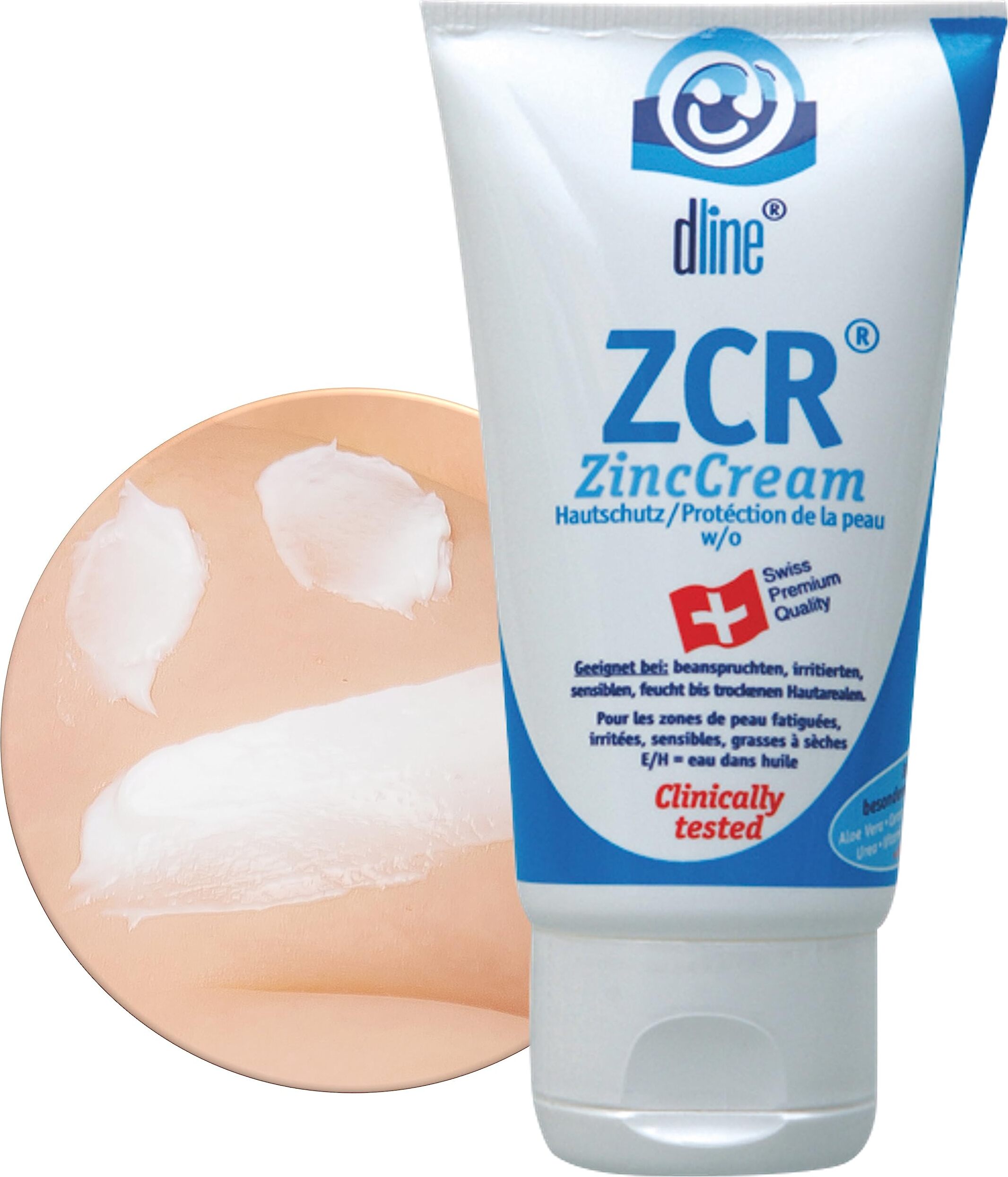 dline GmbH dline ZCR-ZincCream 50ml Windelcreme/Wundschutzcreme/Intimpflege vom Pflegeprofi | Zinkcreme mit Aloe vera Jojobaöl Nachtkerzenöl Panthenol Sheabutter Urea | Zink Creme anstelle Zinksalbe 01329400