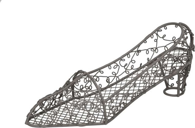 Gwenys Haus Drahtschuh zum Bepflanzen L19cm