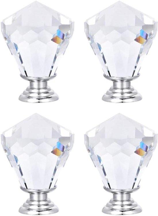 OEM Kristallglas-Türenbeschläge - 4 Stücke (31 mm x 43 mm) für den Haushalt, Küche, Büro 2026