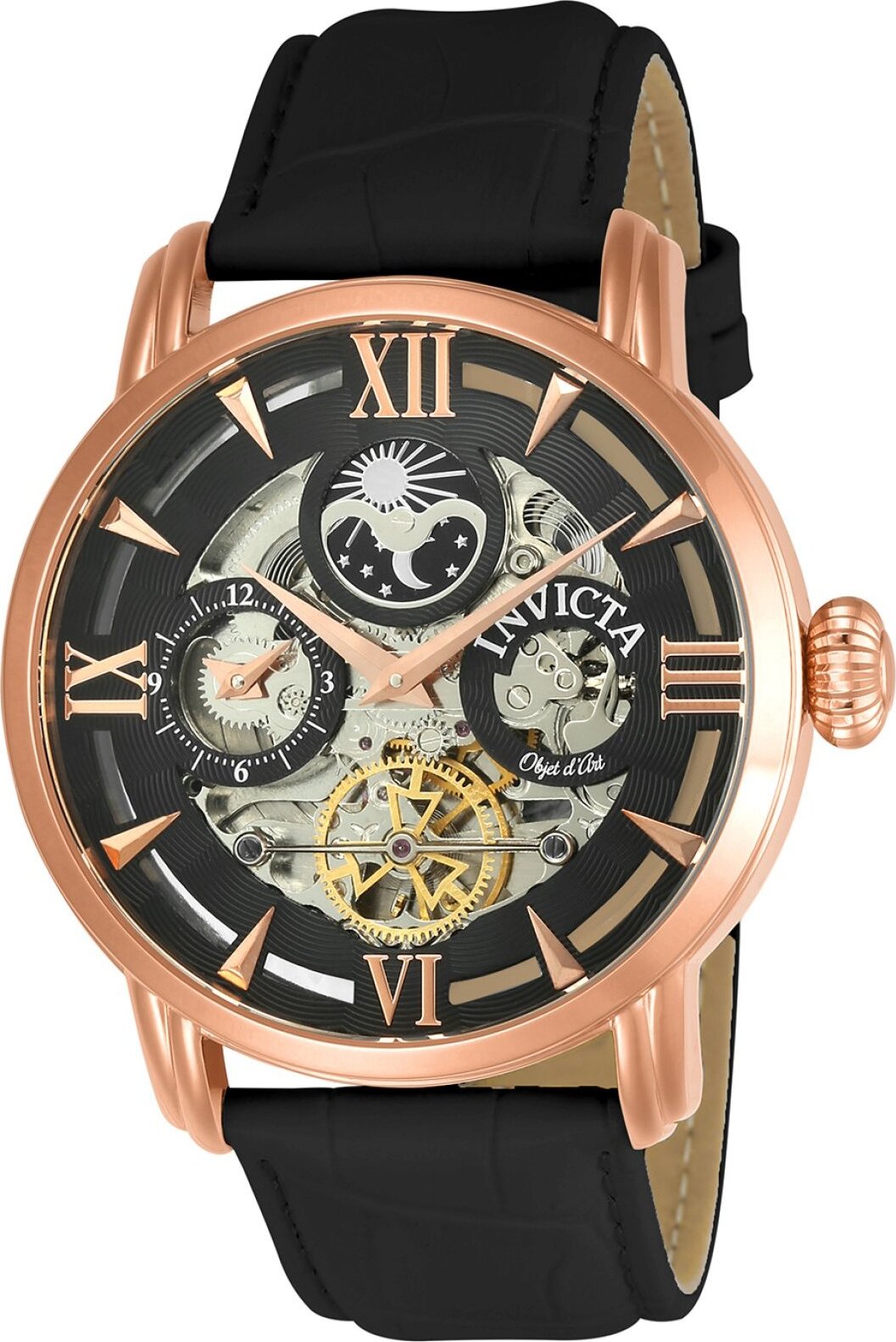 Invicta Objet D Art 22653 - Pánske Náramkové Hondiky - Automatické - Nerezová oceľ s čiernym ciferníkom - 47mm