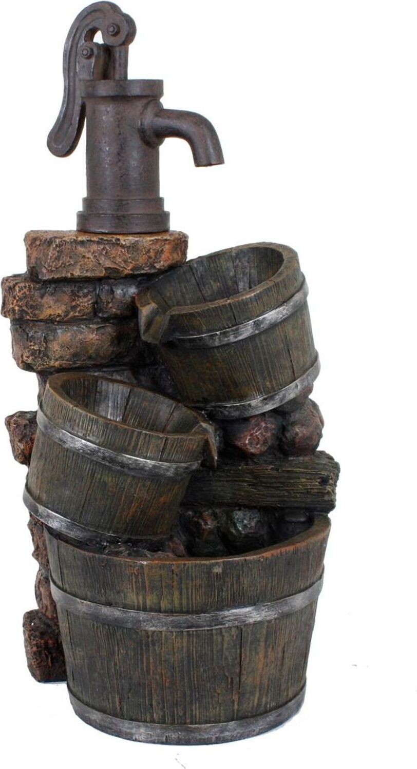 Gartenbrunnen Brunnen Holz-/Steinoptik