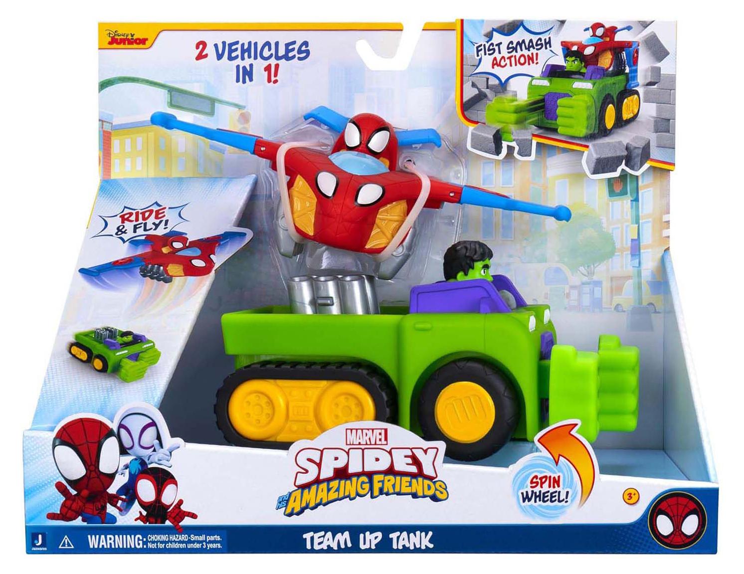 Jazwares Spidey Spielzeug-Panzerfahrzeug - Team Up Actionfahrzeug SNF0323