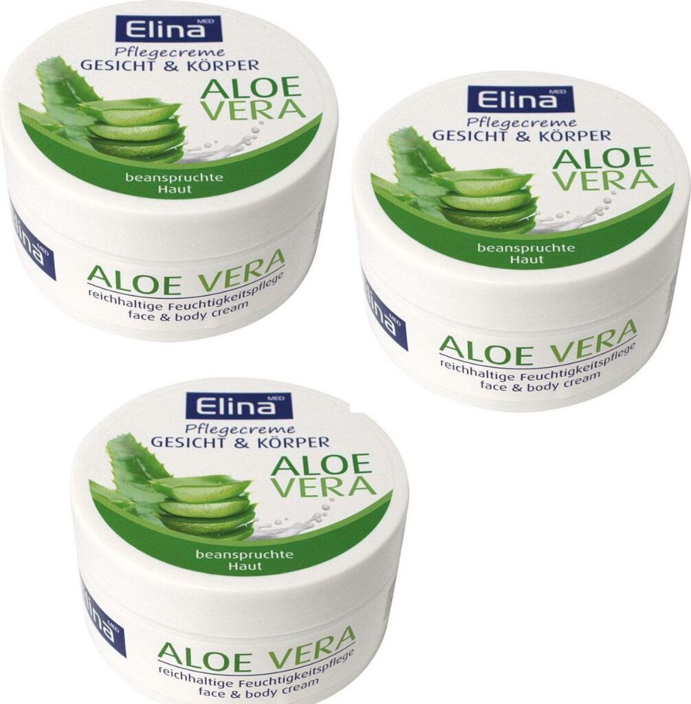 Jeans Products 3 St.x 150 ml Elina Aloe Vera Pflegecreme in Dose Gesichtcreme 4326470523655