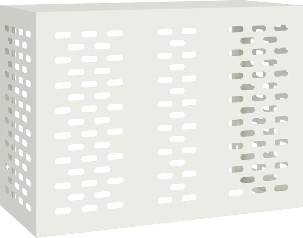 vidaXL Klimaanlagenabdeckung Weiß 110 x 50 x 80 cm Stahl 865905