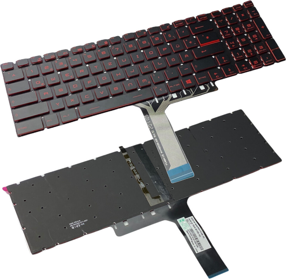 Trade-Shop Original Laptop Notebook Tastatur Keyboard Deutsch QWERTZ für MSI GE63 7RC Raider 7RD Raider, GE73 7RC Raider 7RD Raider / mit Backlight 172507664