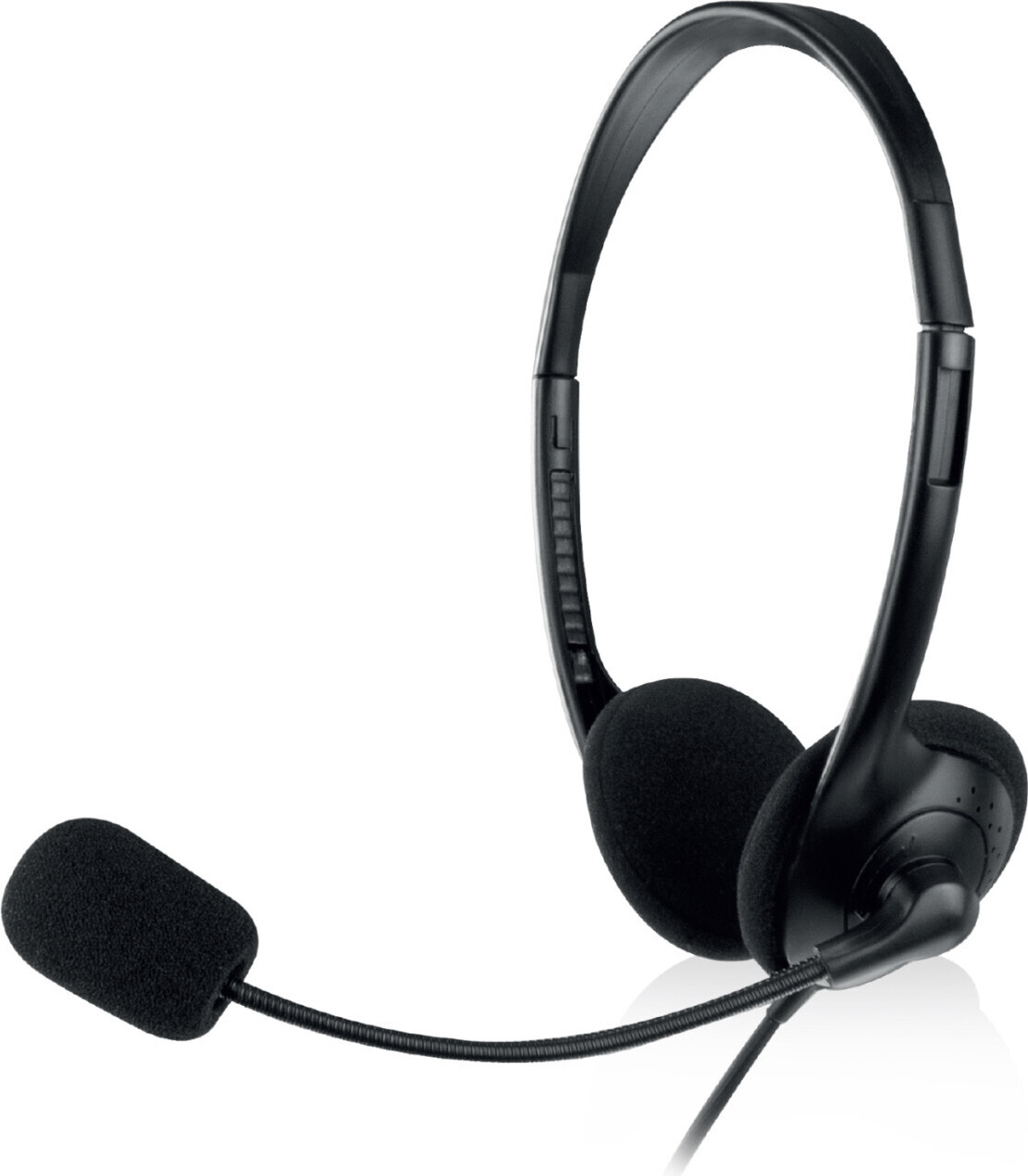 Ewent EW3568 Slúchadlá a náhlavná súprava s káblovou čelenkou na volanie/hudbu USB Type-A Black