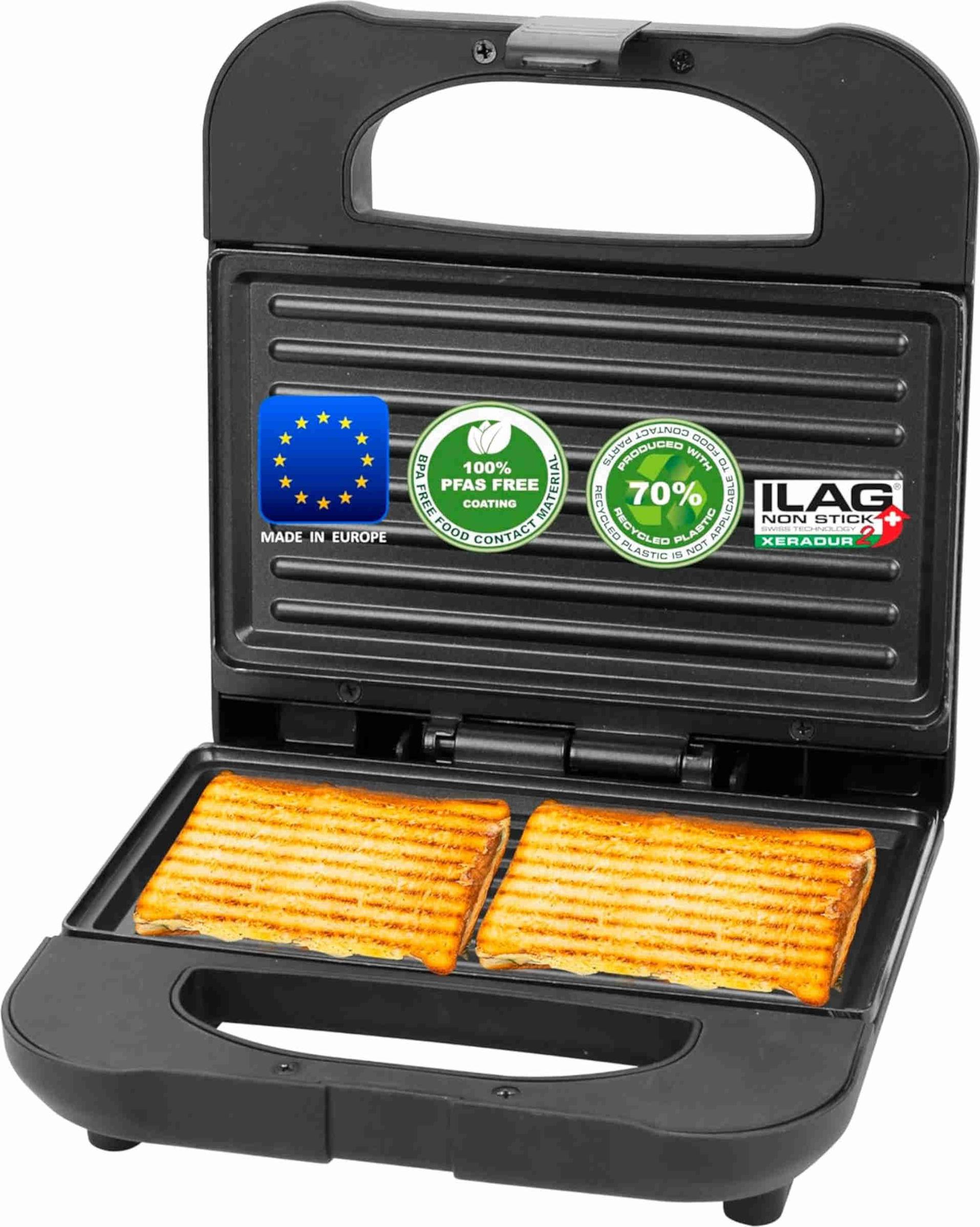 Emerio Sandwichtoaster 2 Scheibentoaster / Grillplatten W0-2 Eme ST-130038