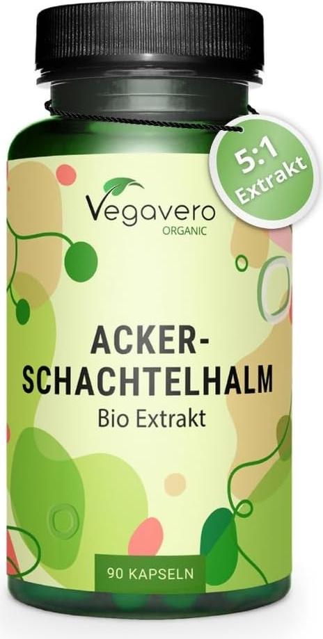 Vegavero Ackerschachtelhalm | 90 Kapseln | mit Flavonoiden und Anthocyanidinen | 100% natürlich | vegan X0019ULEX5
