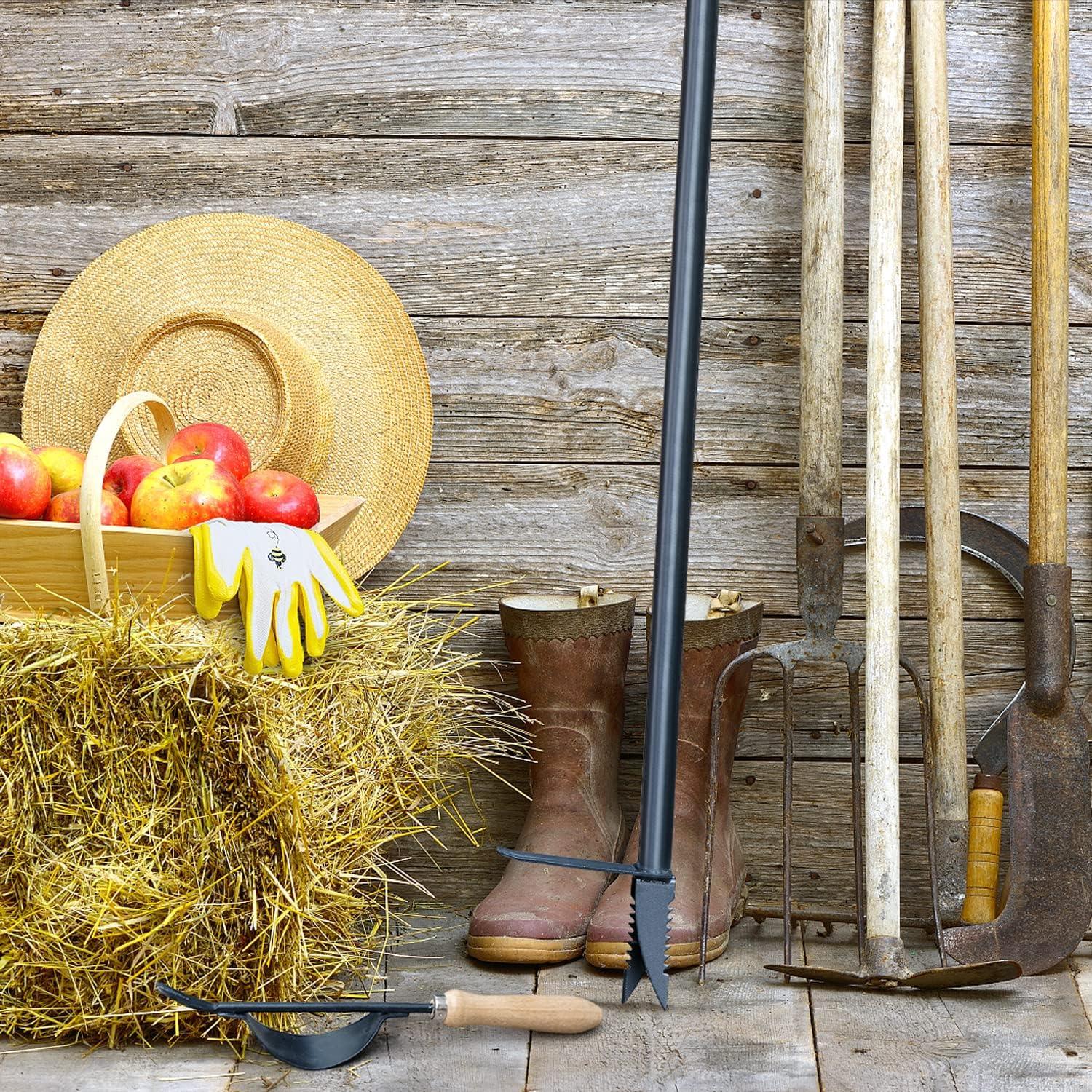 Markenlos Unkrautstecher mit Fußpedal und manueller Wurzelentfernung - 102 cm Gartenwerkzeuge