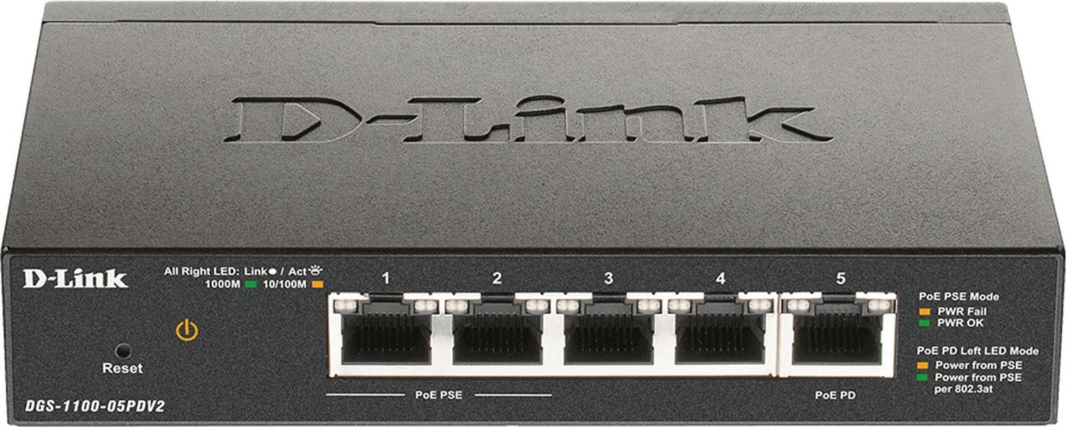 Gigabitový inteligentný riadený prepínač D-Link DGS-1100-05PDV2