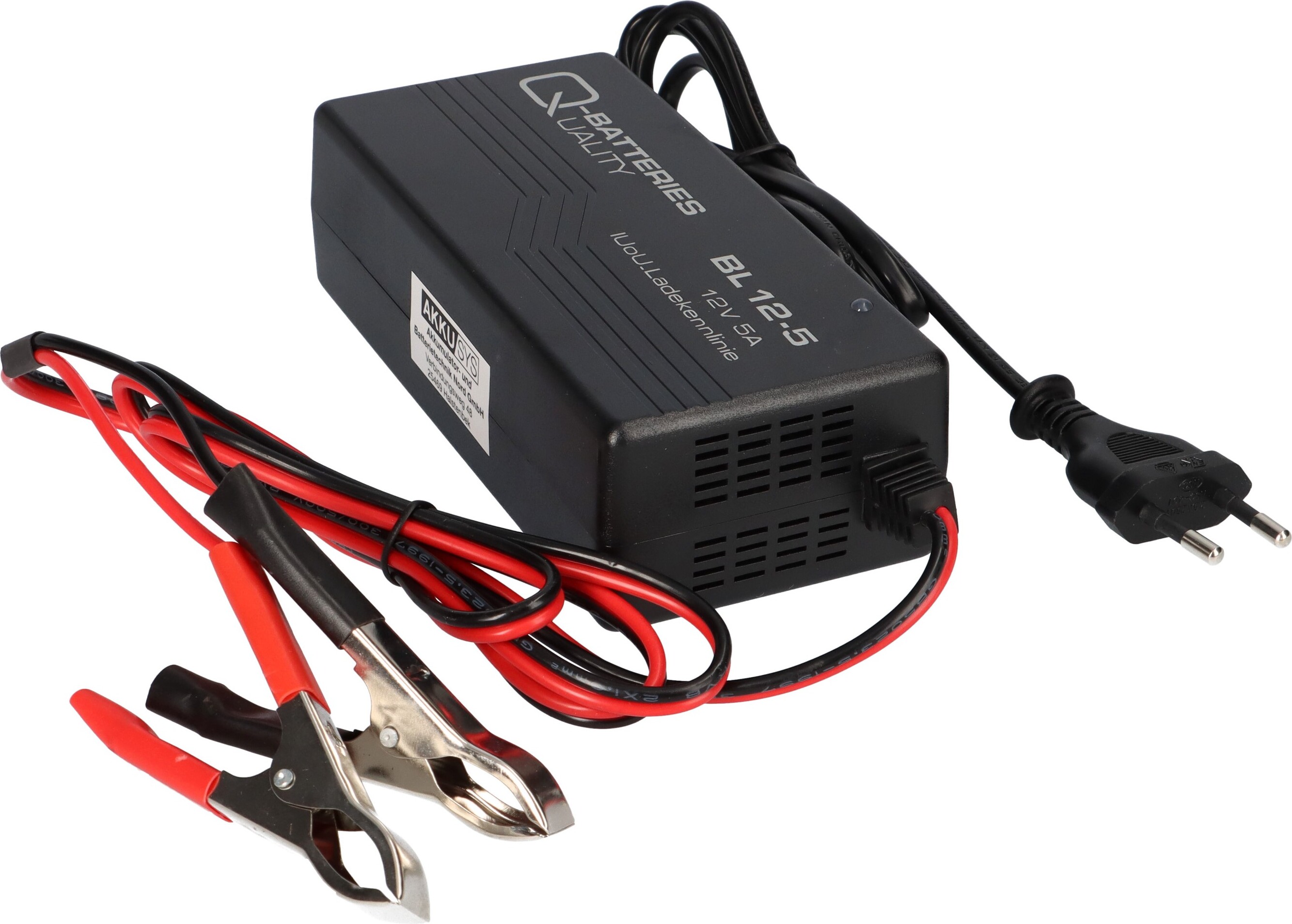 Q-Batteries BL 12-5 Ladegerät für Bleiakkus 12V - 5A Ladestrom IU0U Ladekennlinie BL125
