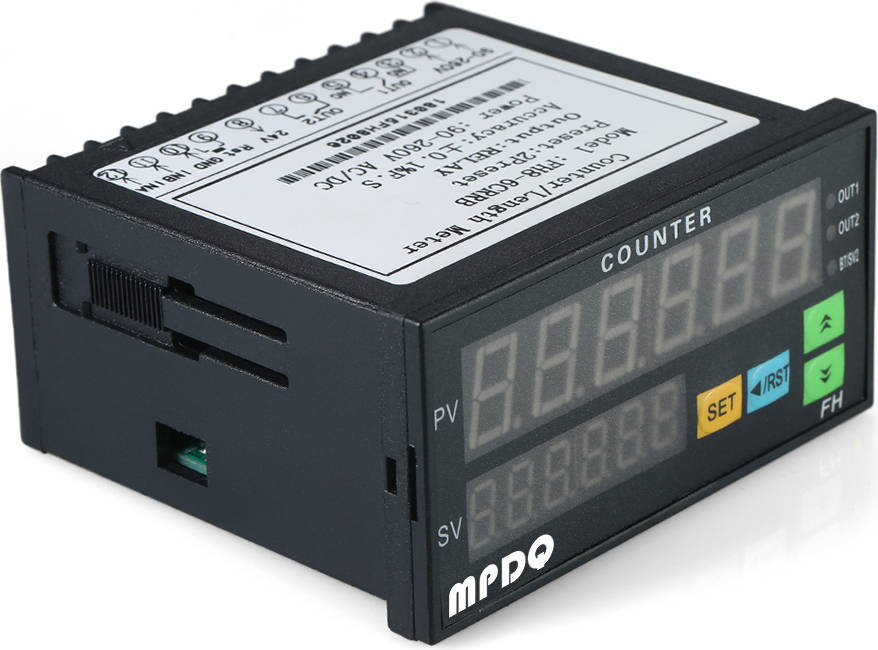 Multifunkčný digitálny počítadlo s dvojitým svetelným diódovým displejom 90 ~ 265V AC/DC Dĺžkomer s 2 reléovými výstupmi a impulzným PNP NPN